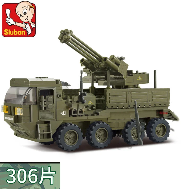 Sluban Military SWAT team vehicles Model plane tanks armed truck army World war ii building blocks DIY bricks Moc WW2 Kids Toys. | Игрушки и