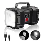 Светодиодный точечный светильник, Рабочая лампа, перезаряжаемый ручной фонарь для поиска, аварийный уличный фонарь с двумя головками USB для рыбалки