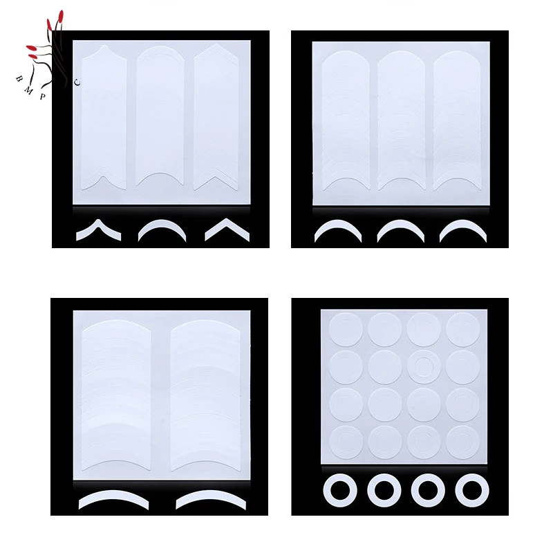 

DIY Nails Art Stickers White French Stencil Tips Swirls Decals Manicure Fringe Sencil Guides Styling 3D Beauty Tools 24 Sheets