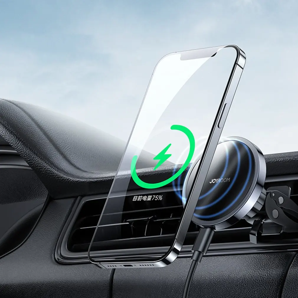15w qi magnetic wireless car charger phone holder for iphone 12 pro max universal wireless charging car phone holder for huawei free global shipping
