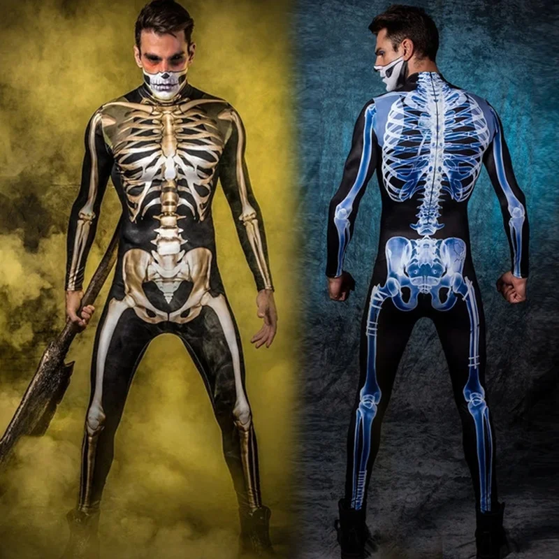 Карнавальный костюм для взрослых на Хэллоуин комбинезон с 3D принтом Мужское боди