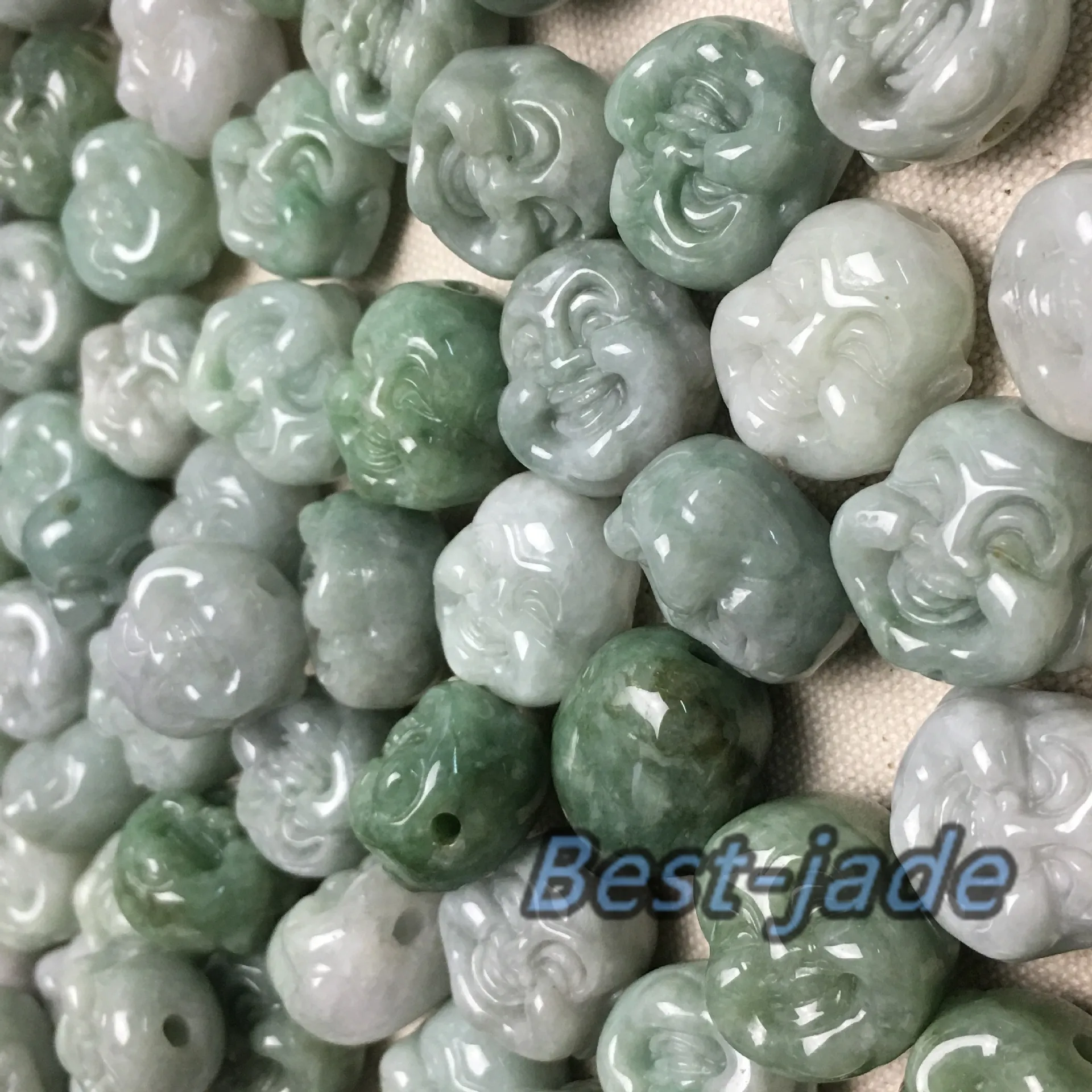 Оптовая продажа голова Будды натуральный сорт нефритовые бусины Бирма ЖАДЕИТ baed