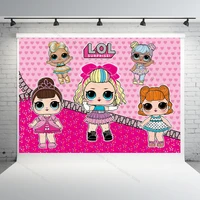 original lol surprise dolls happy birthday party decoration background cloth anime figure lol dolls theme kids gifts for girls
