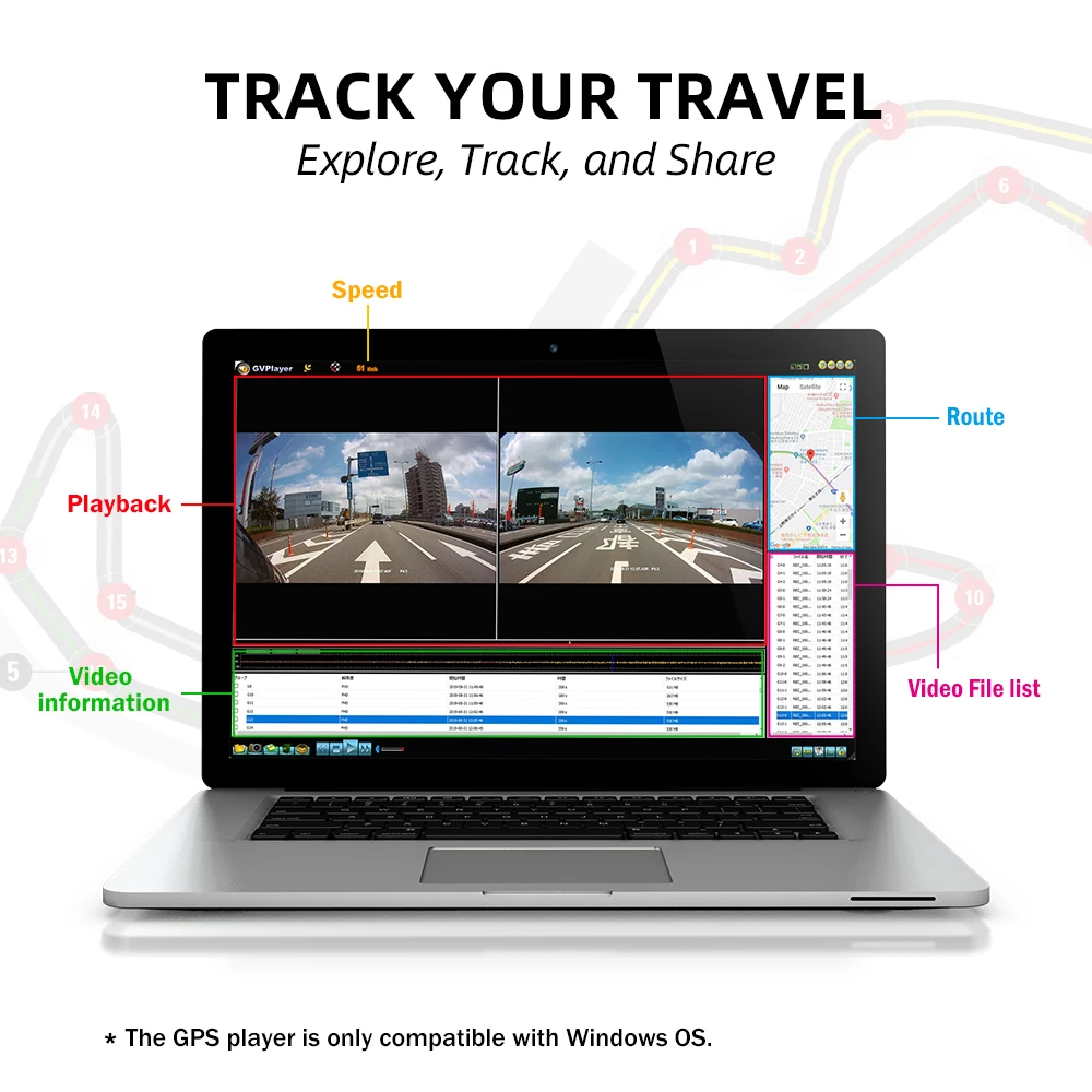 Видеорегистратор передний и задний VSYS двойная раздельная камера 1080P s 3-дюймовый