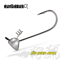 hunthouse 3 5g 5g 6 5g 4pcsbag shaky head jigs soft fishing hook flat faced shakey jig fishing tackle for lure accessories