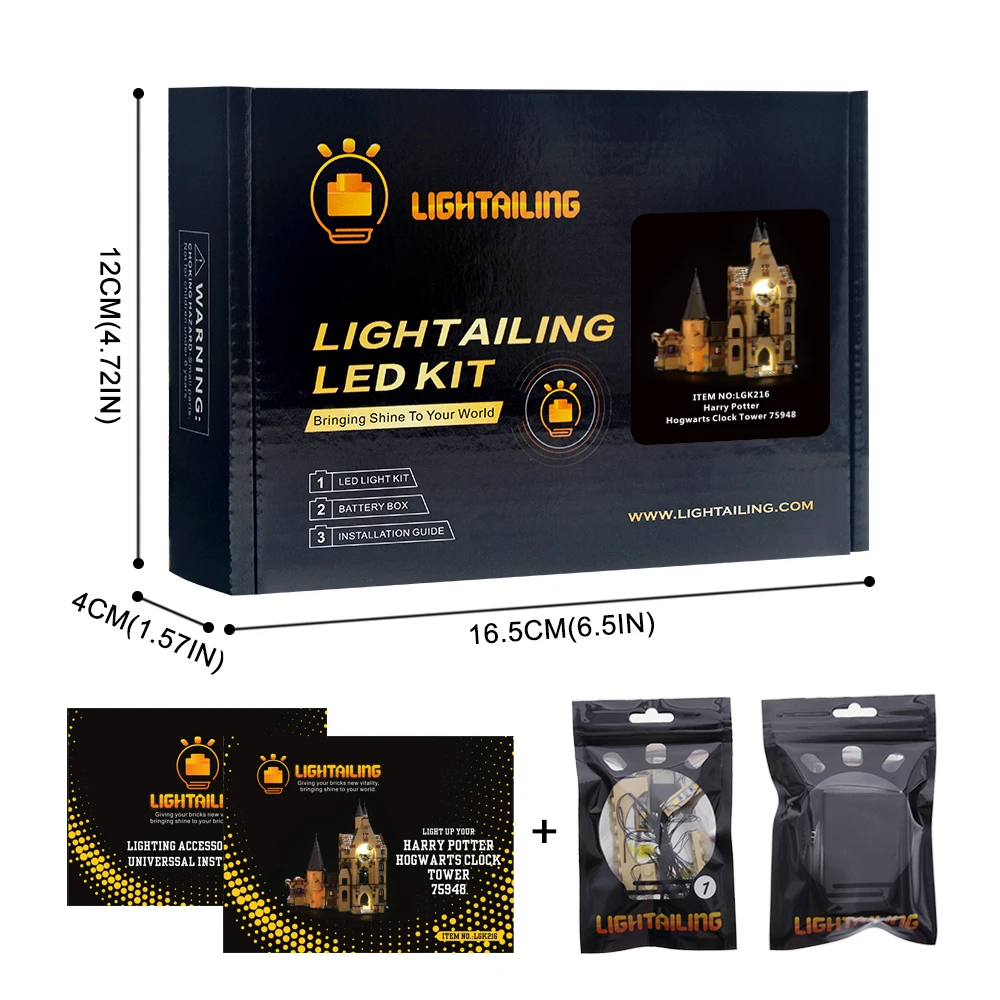 LED Light Set LIGHTAILING светодиодный светильник Набор для Хогвартс часы башня светильник ing набор совместим с 75948(не включает модель - Цвет: LED Light Set