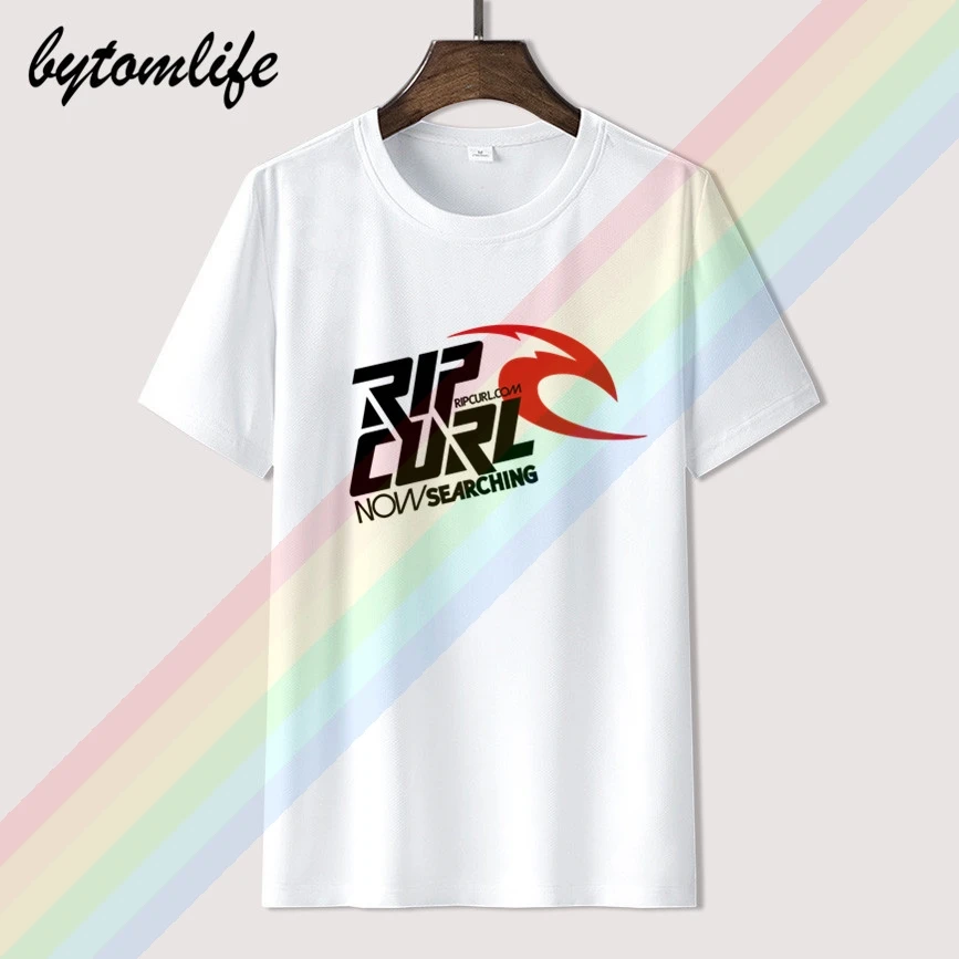 

2021 Rip Now Searching Red Curl Logo Men Women Summer 100% Cotton Black Tees Male Newest Top Popular Normal Tee Shirts Unisex