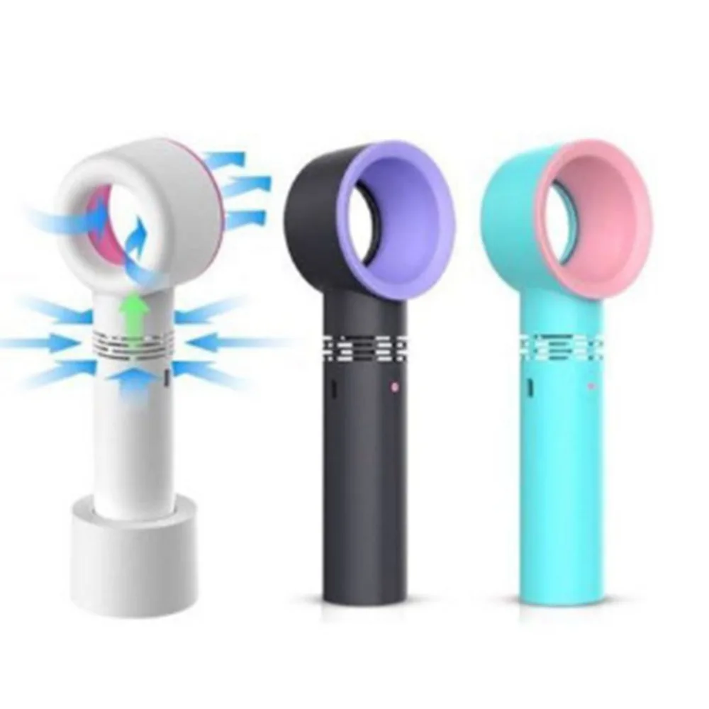 

Summer Mini Handheld Fan USB Charging Cooler Ultra-quiet Portable Small Bladeless Fan LED Cooling Fans for Travel Outdoor Office