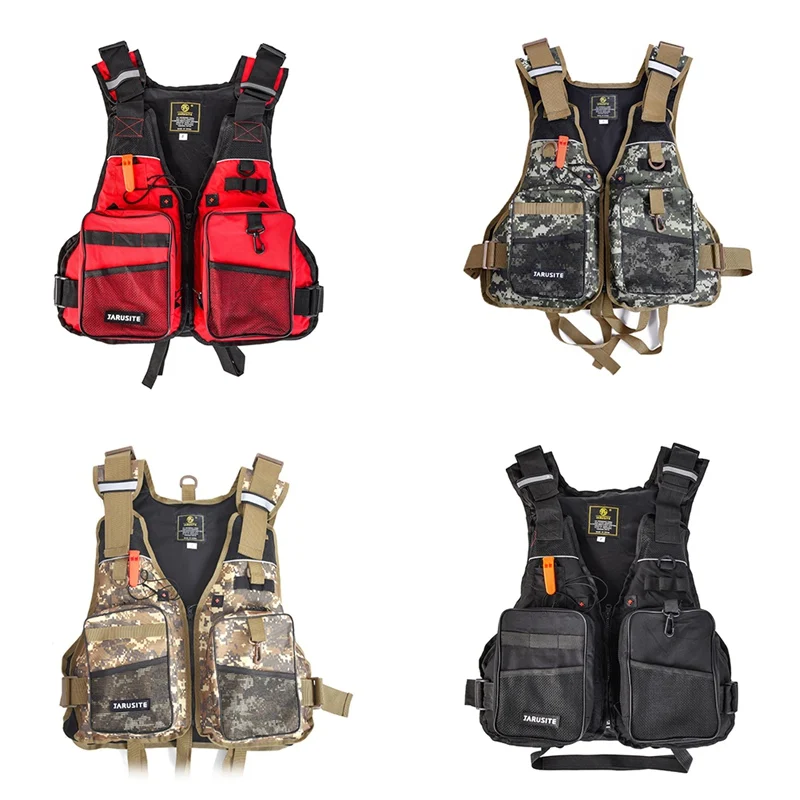 

Fishing Life Vest Multi Pockets Adjustable Detachable Foam Waistcoat Jacket fishing vest