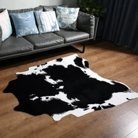 western decor faux cow hide rug black and white animal fur skin carpet for living roomhome 140x160cm