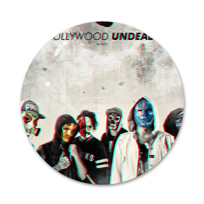 

58mm Hollywood Undead Icons Pins Badge Decoration Brooches Metal Badges For Backpack Decoration