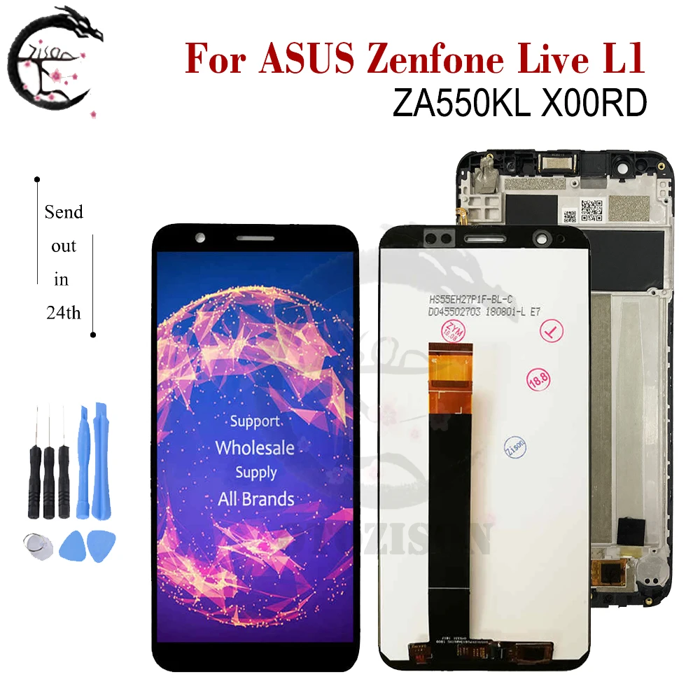 ЖК-дисплей с рамкой для ASUS Zenfone Live L1 LCD ZA550KL X00RD, ЖК-дисплей с сенсорным дигитайзером в сборе, дисплей 5,5 дюйма ZA550KL ЖК-дисплей с рамкой для ASUS Zenfone Live L1 LCD ZA550KL X00RD, ЖК-дисплей с сенсорным дигитайзером в сборе, дисплей 5,5 дюйма ZA550KL