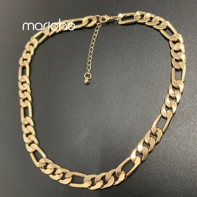 

Punk Gold Color Metal Link Chokers Chain Necklace Hip Hop Geometric Statement Collar Necklace For Women Party Jewelry