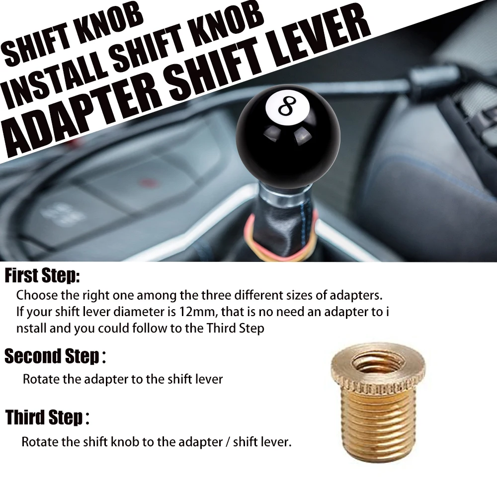 RASTP новая черная ручка переключения передач 8 eight Pool бильярдного шара с адаптером