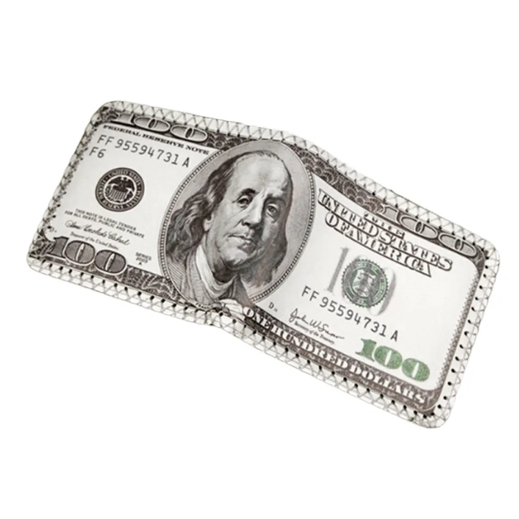 Новое поступление Для мужчин кошелек Сумки американская долларовая банкнота