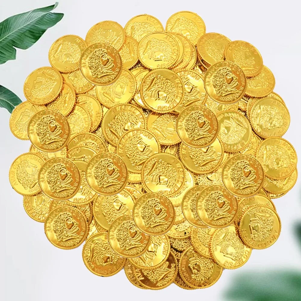 

200pcs Gold Coins Role Play Game Props for Kids Children
