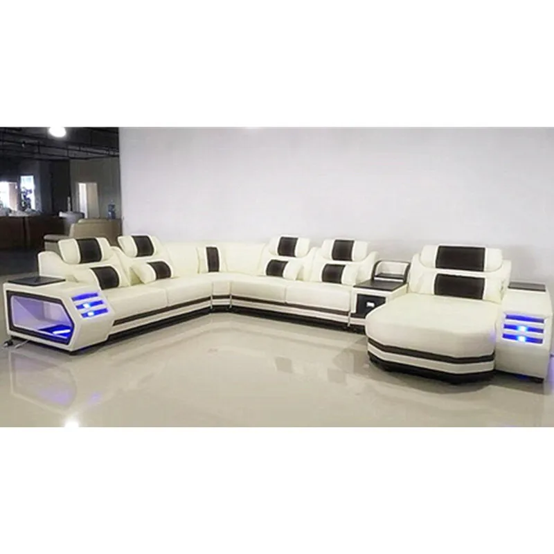 Современный дизайн Роскошная мебель 7 местный кожаный диван для гостиной | Мебель
