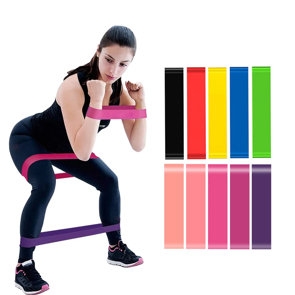 GOBYGO Yoga Resistance Band Pilates Fitness Elastic Band Indoor Exercise Strength Shaping Tool Sports Equipment Unisex Pull Band