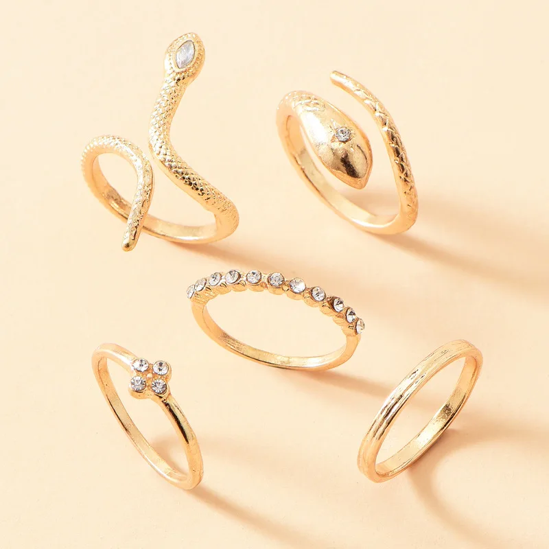 Кольцо в виде змеи для женщин и девушек винтажное простое модное кольцо с