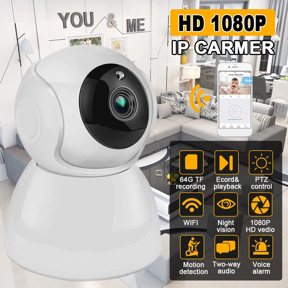 HD 720P Home Security IP Camera Two Way Audio Wireless Mini 200W/100W Night Vision CCTV WiFi Baby Monitor | Обустройство дома