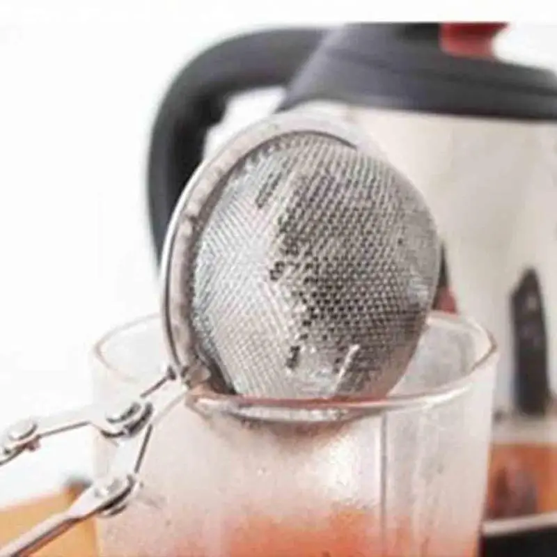 

tea leak filter Reusable Helpful Tea Infuser Steel Tea Pot Handle Strainer Ball Mesh Leaf Filter Kitchen Accessories