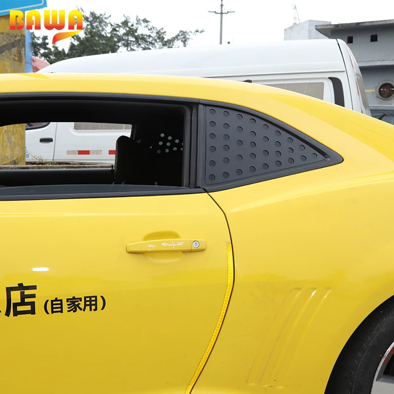 

BAWA Car Rear Triangle Glass Side Window Louvers Decor Cover Vent Aluminum Alloy Accessories For Chevrolet Camaro 2010-2015