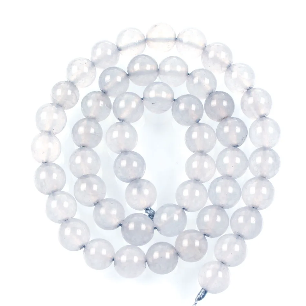Бусины из натурального камня 15 дюймов серые прозрачные мраморные Круглые