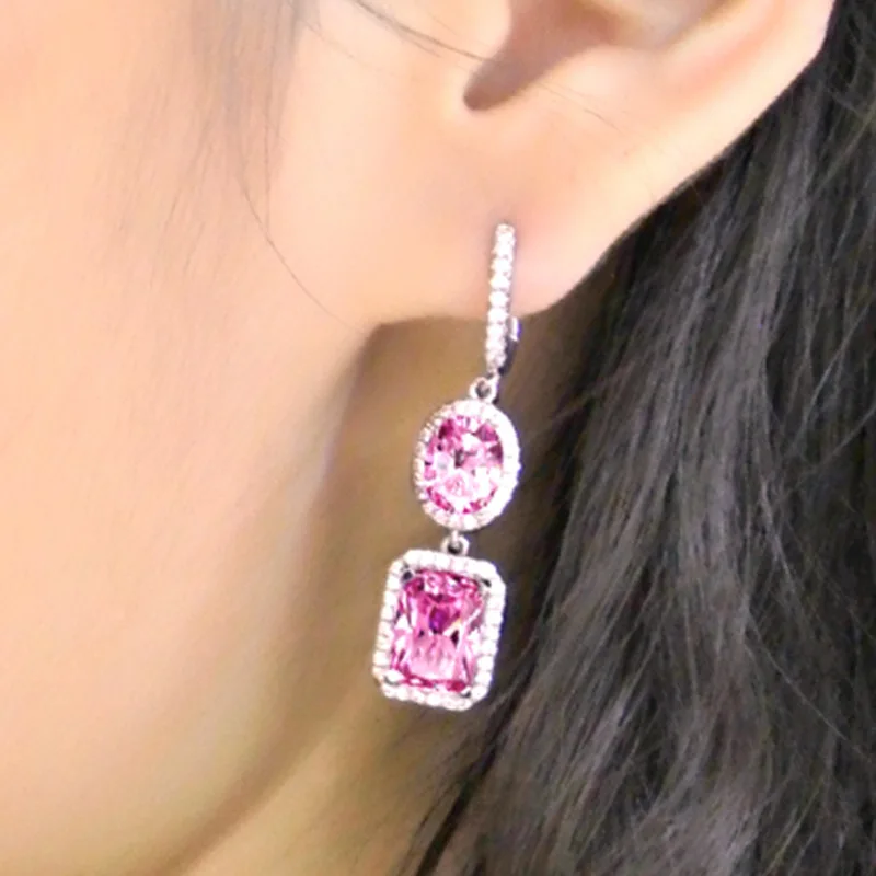 Женские серьги из серебра 100% пробы с цитрином и турмалином | Украшения аксессуары