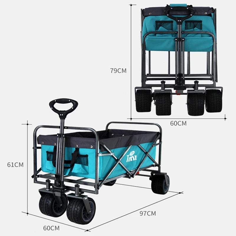 ALWAYSME загрузка 120 кг сверхмощный полиэфирный садовый полезный вагон тележка с