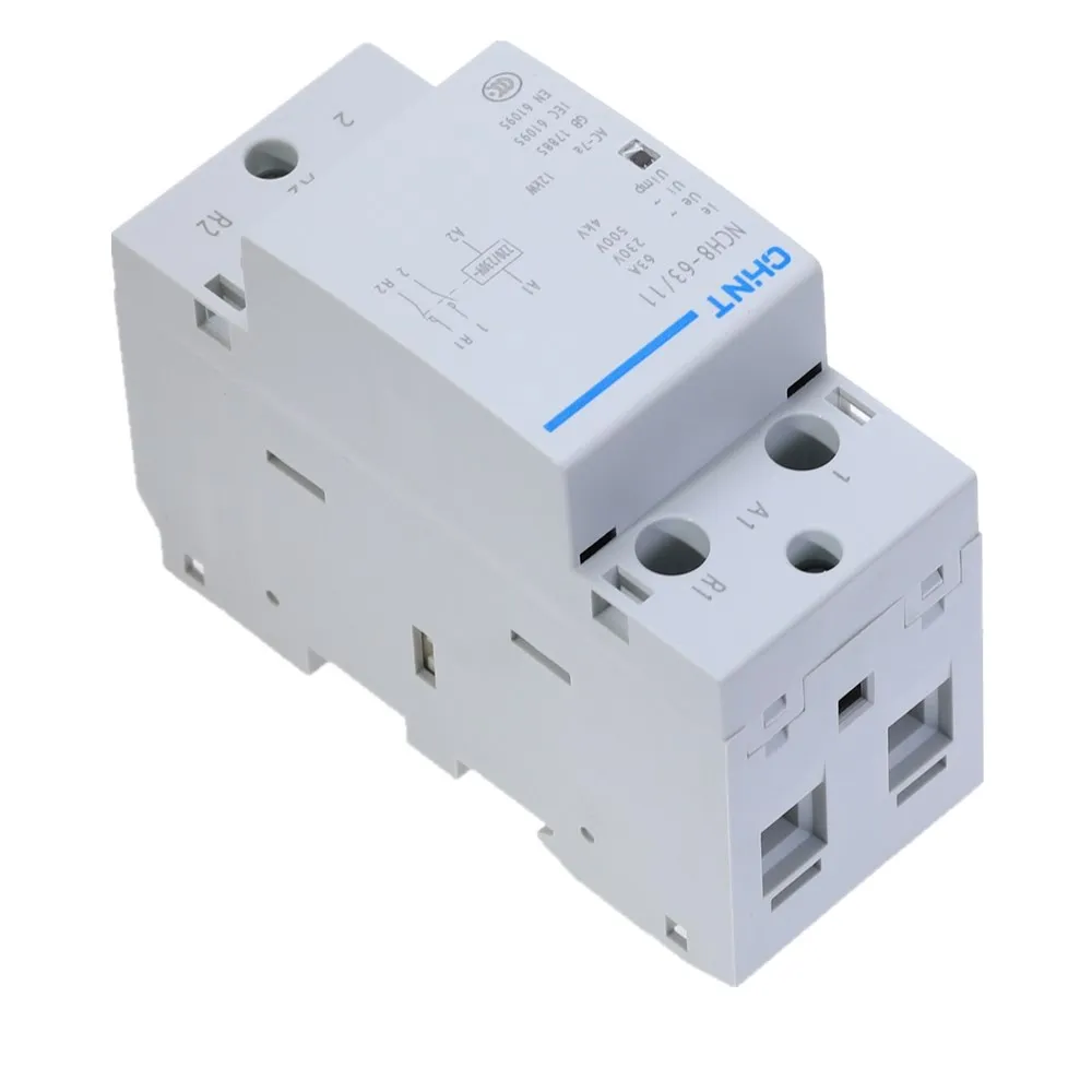 CHNT NCH8-63/11 2-полюсный 63A 1NO 1NC контактор DIN-рейки бытовые модульные замыкатели