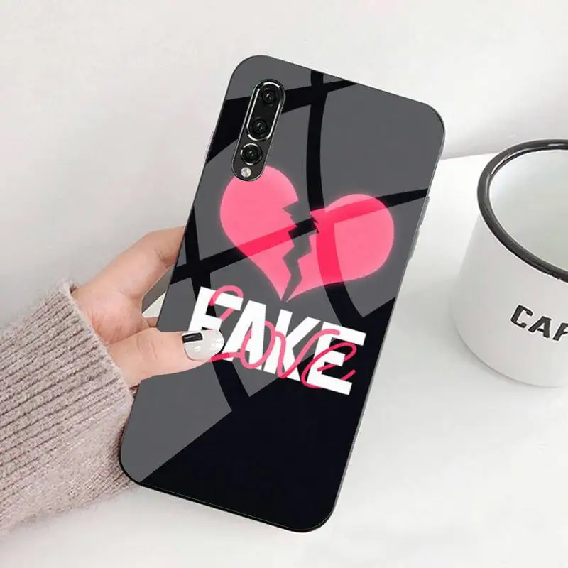 

No Love Phone Case Tempered Glass For Huawei P9 10 Plus 20 Pro Mate9 10 20 20pro Honor7A 8X 9 10 Nova3i 5