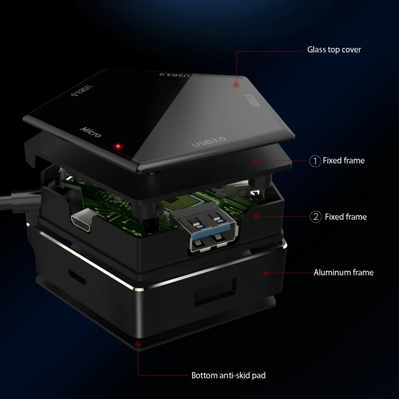 

USB Hub with 4 USB 3.0 Ports for , Mac Pro, PC, Flash Drive, Mobile HDD and More