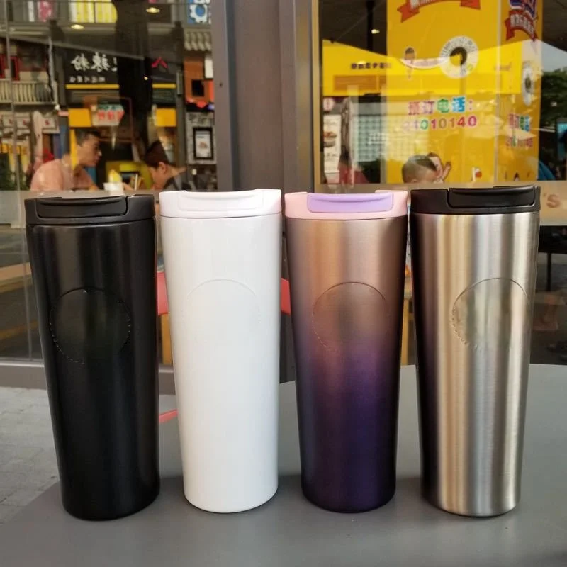 

500ml Hot Insulation Cup Lavender Gradient Goddess Stainless Steel Coffee Cup Accompanying Lovers Cup Cute Water Bottle