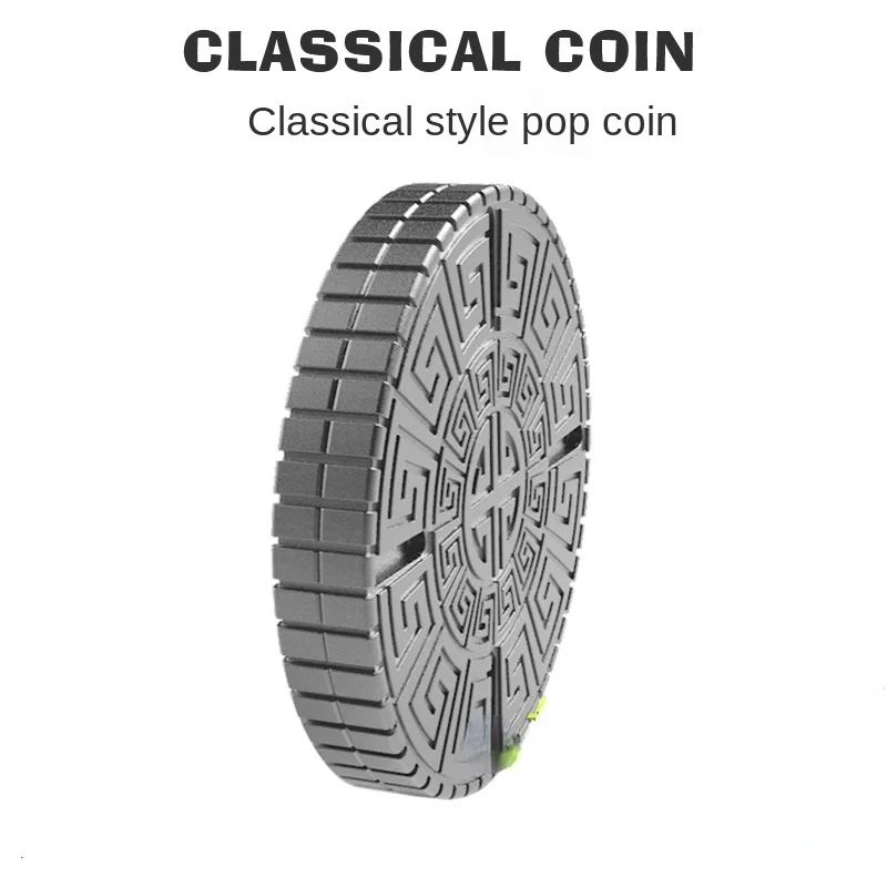 

Fingertip Decompression Artifact Pop Coins College Entrance Examination Gift Mechanical Black Technology Toys for Boys