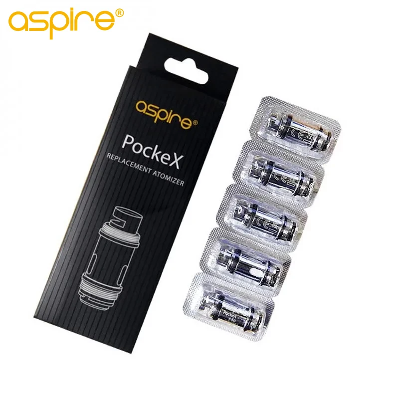 Aspire катушка pockex 5 штук упак. 1.2ohm Vape головка 316L сталь для электронных сигарет PockeX AIO