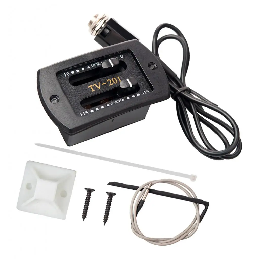 

Guitar EQ Equalizer Pickups Set Cigar Box Guitar Replacement Accessories, Black