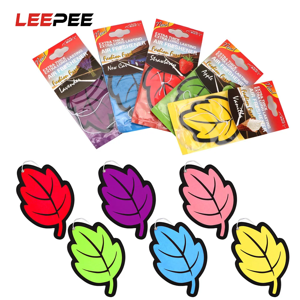 

LEEPEE бумажный подвесной автомобильный освежитель воздуха ванильный парфюм/аромат в форме листьев Экстра длительный освежитель воздуха авт...