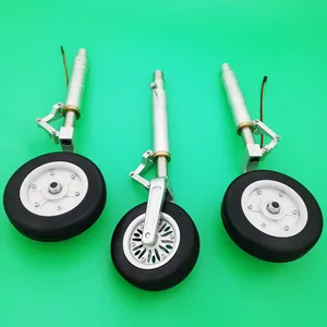 CNC Anti Vibration Landing Gear with electric brake for rc airplane turbine jet drone 30 to 40KG class