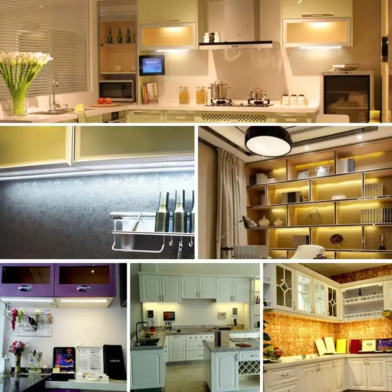 

30 cm 45 cm 50 cm V Three Style Aluminium Channel Holder for LED Strip Light Bar Under Cabinet Lamp Kitchen 1.8cm Wide