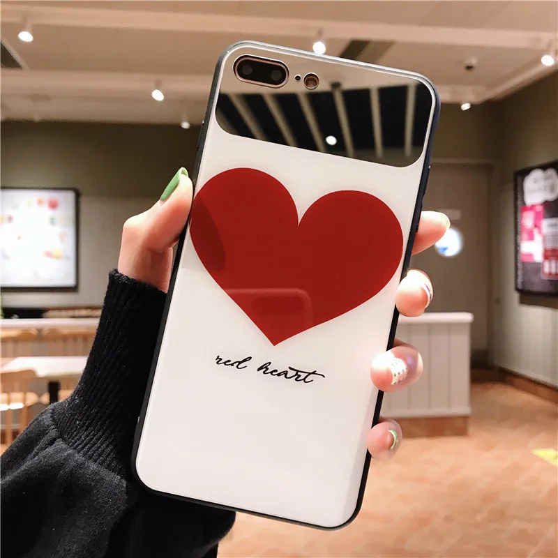 Роскошный косметический зеркальный чехол для iPhone X XR XS MAX 7 8 Plus TPU + PC задняя крышка
