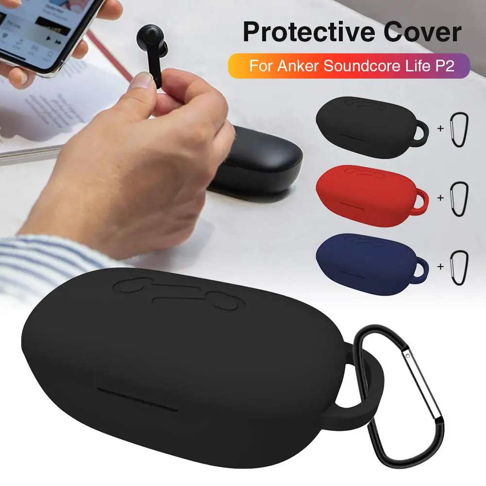 

Earphone Case For Anker Soundcore LifeP2 Silicone Cover Wireless Bluetooth Headsets Protective Case For Anker Soundcore Life P2