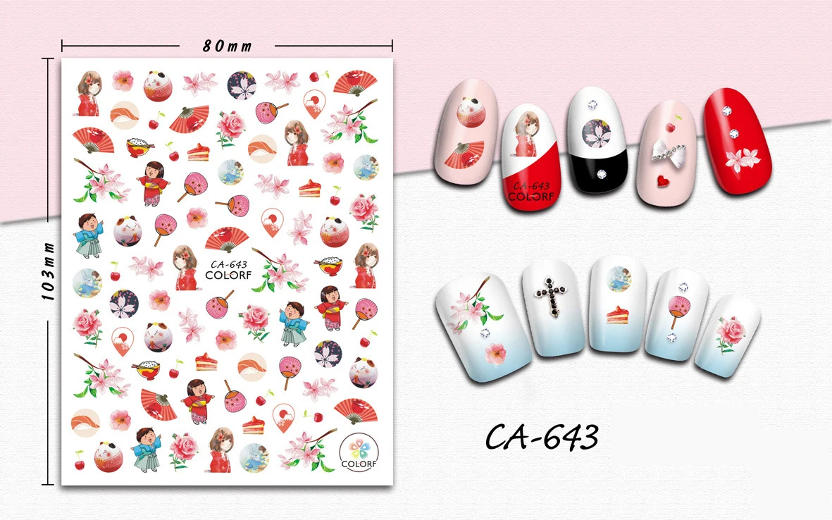 1 Pcs Nail Art Stickers Love Letters Design Decals Adhesive Decorations Chic Cartoon Elements Exotic | Красота и здоровье