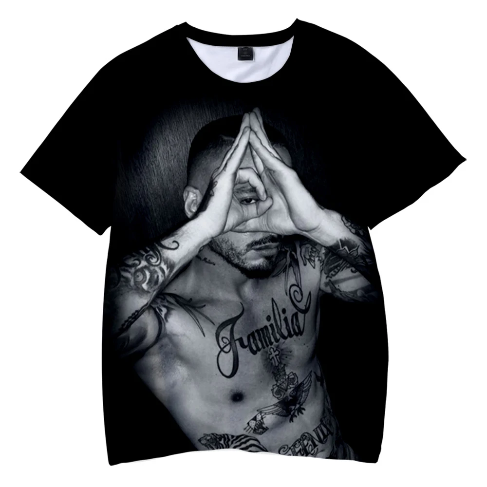 

Summer Hot Sale Singer J BALVIN 3d Printed T-shirt Fashion Casual Hip-hop Harajuku Short Sleeve Round Neck Oversize Tops