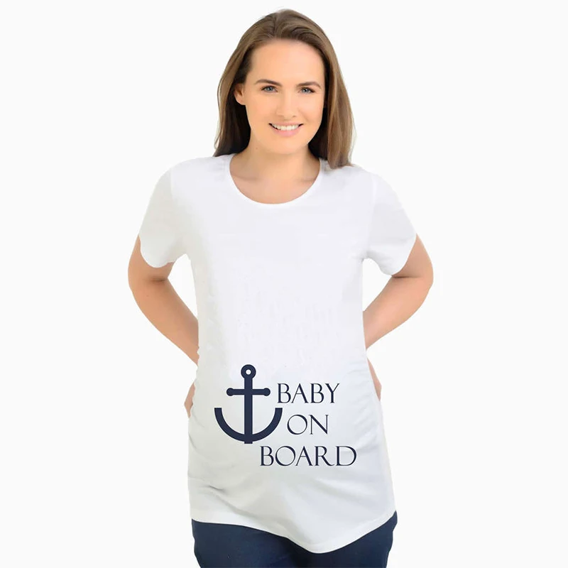 

2021 New Pregnant Woman T Shirt Loose Oversize Baby Loading Printed Pregnant T Shirt Pregnancy Announcement Shirt Mom Tshirts