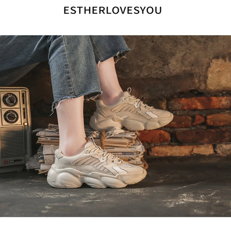 

Кроссовки Женские однотонные, дышащие Нескользящие, Повседневная теннисная обувь для девушек