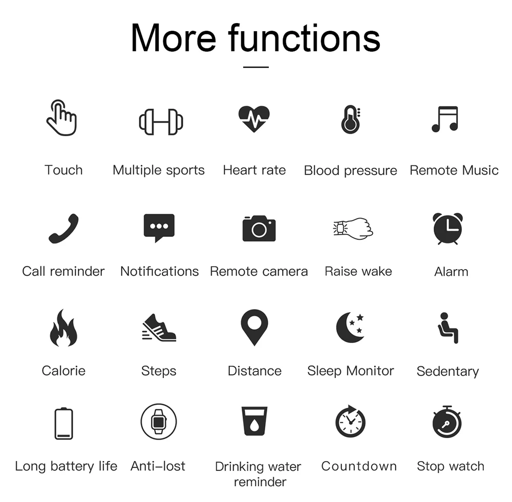 sport smart watch long battery fitness tracker ip68 smartwatch men wearable devices band heart rate monitor weather stopwatch free global shipping