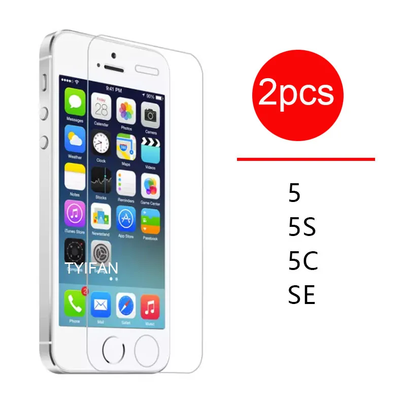 2 шт. Защитное стекло для Iphone Se 5s 5c 5 S C закаленное Защита экрана Tremp on Apple I Phone E Es S5