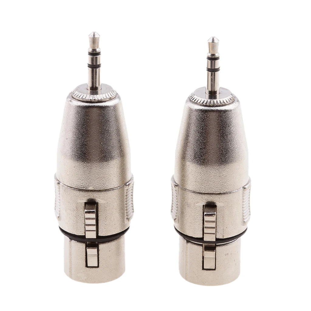 

2 Pieces 3.5mm 1/8" TRS to 3-Pin XLR Cable Female Connection Adapter