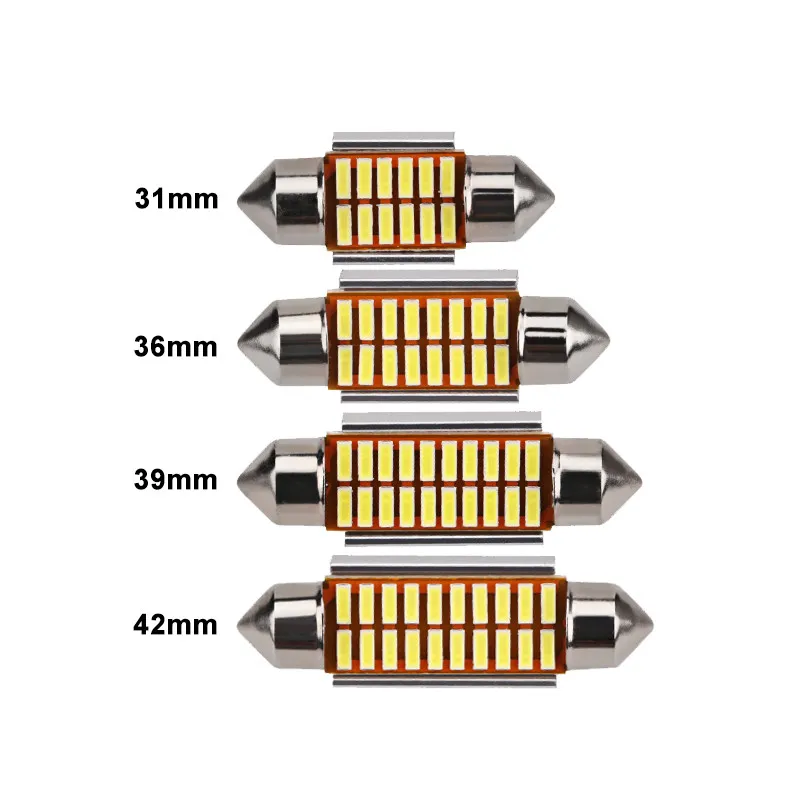 

4pcs C10W C5W LED Canbus Festoon 31mm 36mm 39mm 42mm for car Bulb Interior Reading Light License Plate Lamp