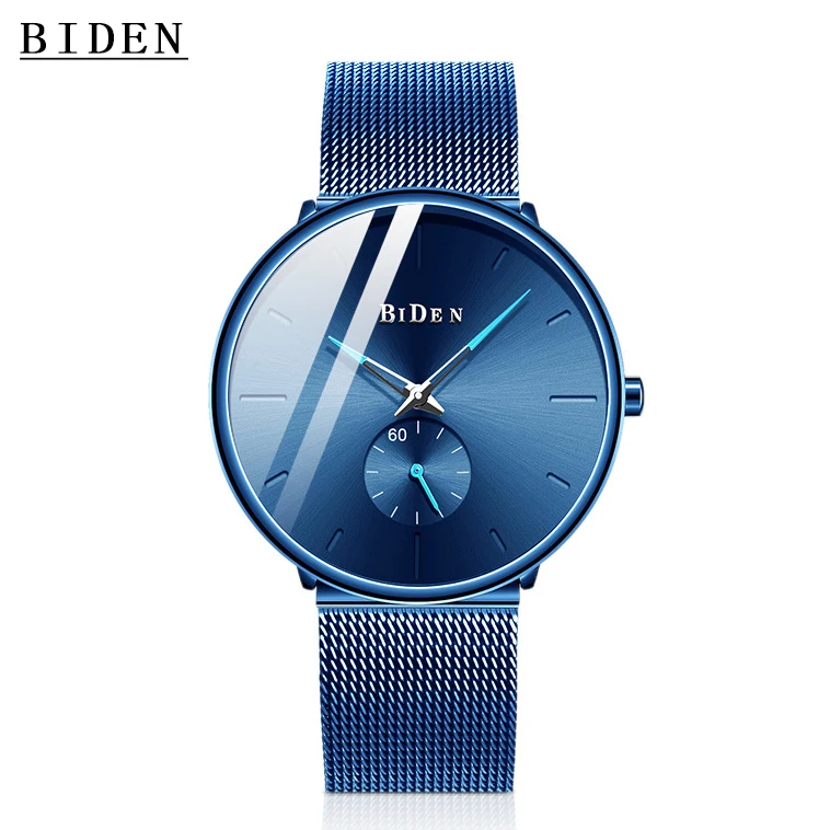 Мужские водонепроницаемые кварцевые аналоговые часы из нержавеющей